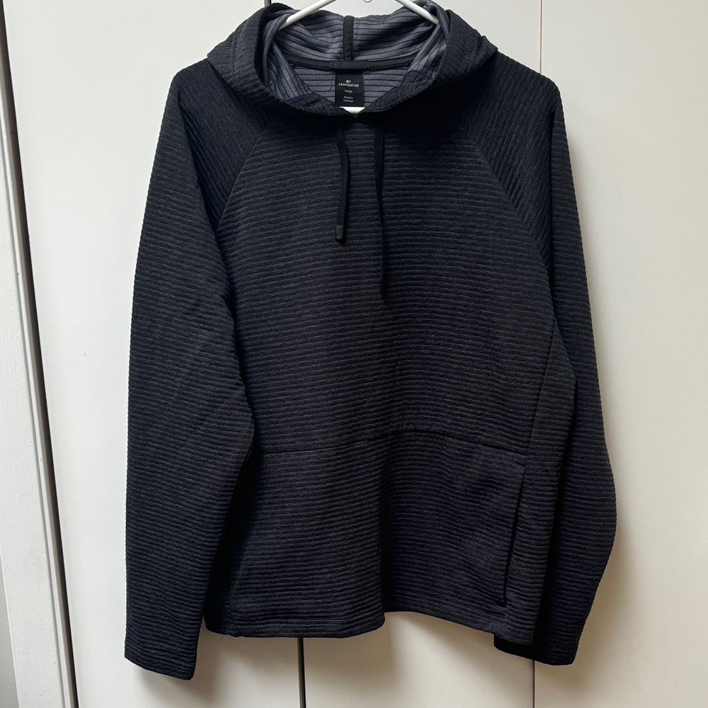 REI Cooperative charcoal ribbed Hooded Shirt